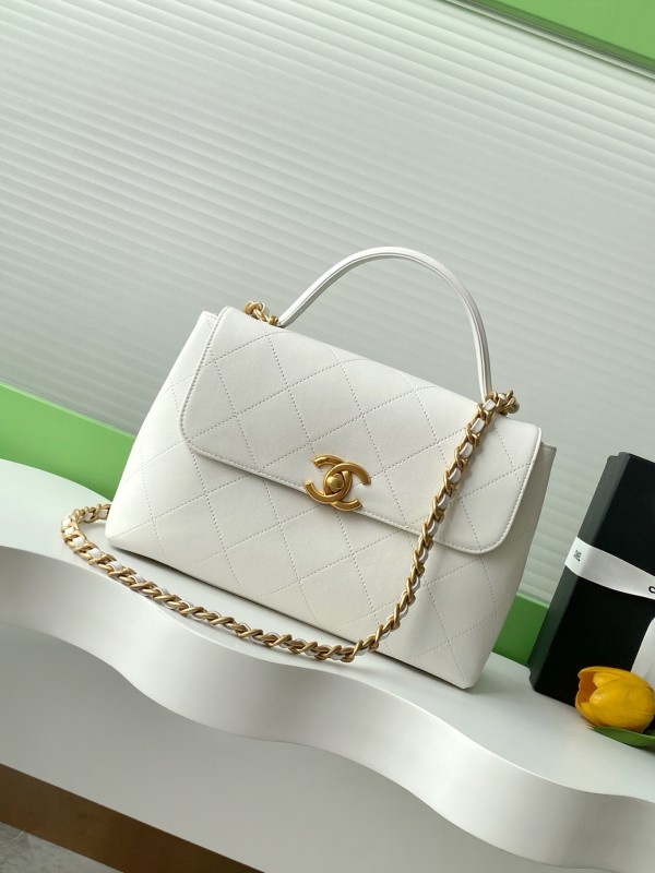 25S Business Flap Medium White Calfskin “20.5x28x9.5cm” -029 =AS5467
