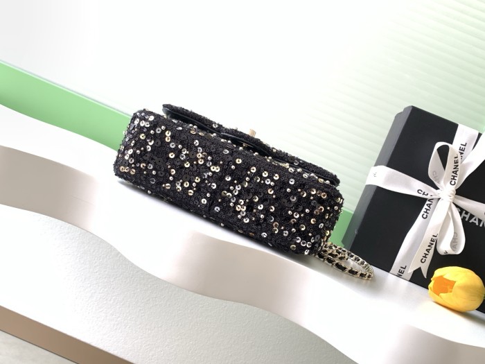 26C Classic Flap Mini Sequin Tweed “14x21x8cm” -088 =AS5957