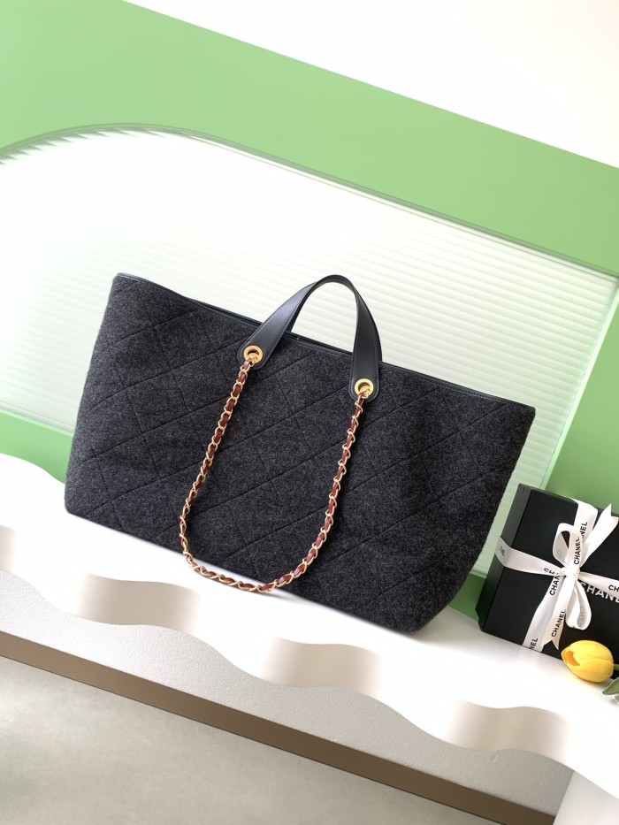 25K Shopping Tote Large Felt Tweed “32x60x17cm” -087 =AS5853