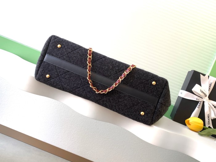 25K Shopping Tote Medium Felt Tweed “26x44x13cm” -047 =AS56007
