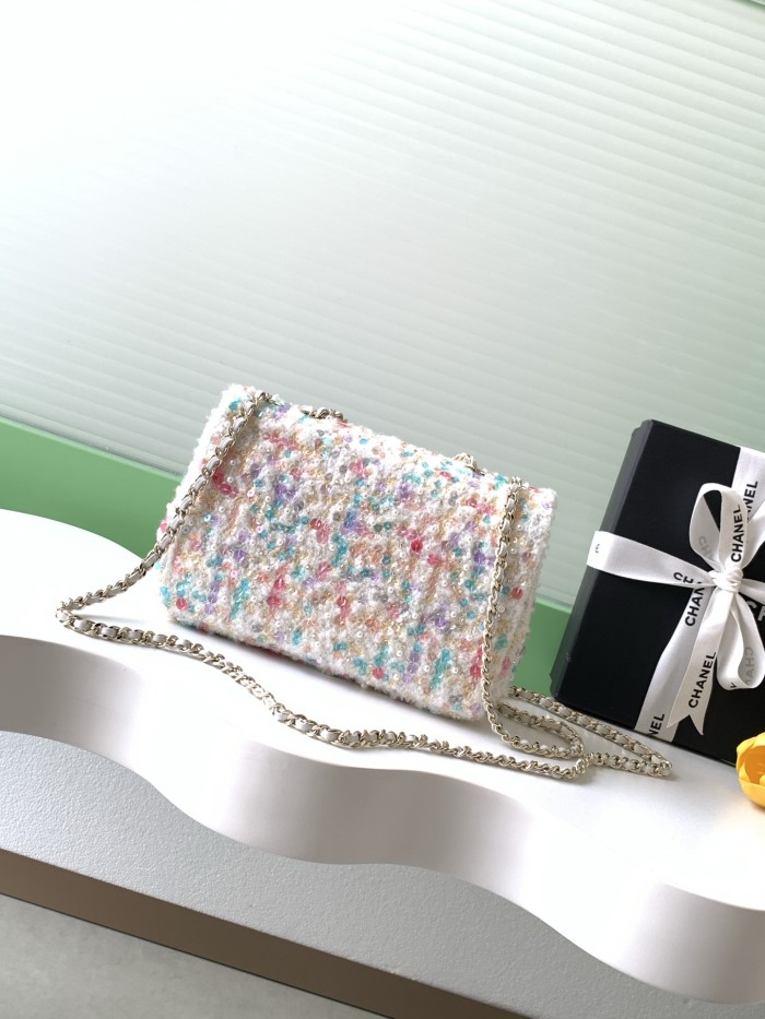26C Classic Flap Mini Sequin Tweed “14x21x8cm” -088 =AS5957