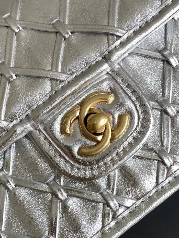 25C Classic Flap Mini Metallic Woven Small “13x19x5.5cm” -057 =AS4797