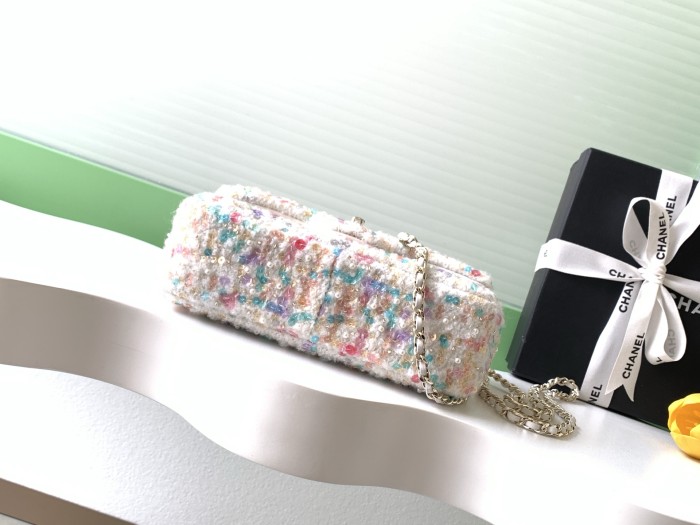 26C Classic Flap Mini Sequin Tweed “14x21x8cm” -088 =AS5957