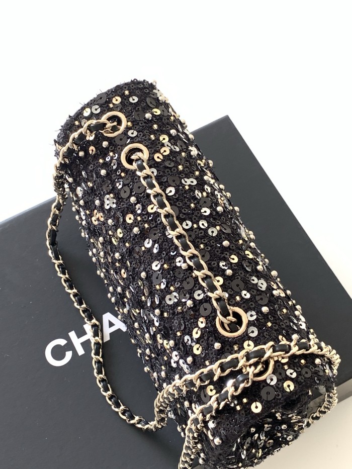 26C Classic Flap Mini Sequin Tweed “14x21x8cm” -088 =AS5957