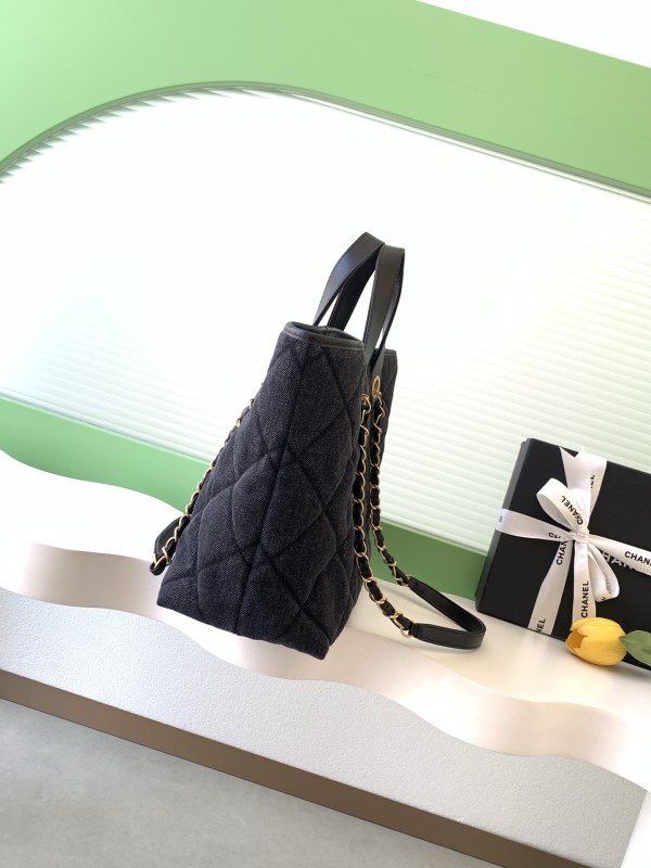 25K Shopping Tote Medium Denim “26x44x13cm” -028 =AS56007