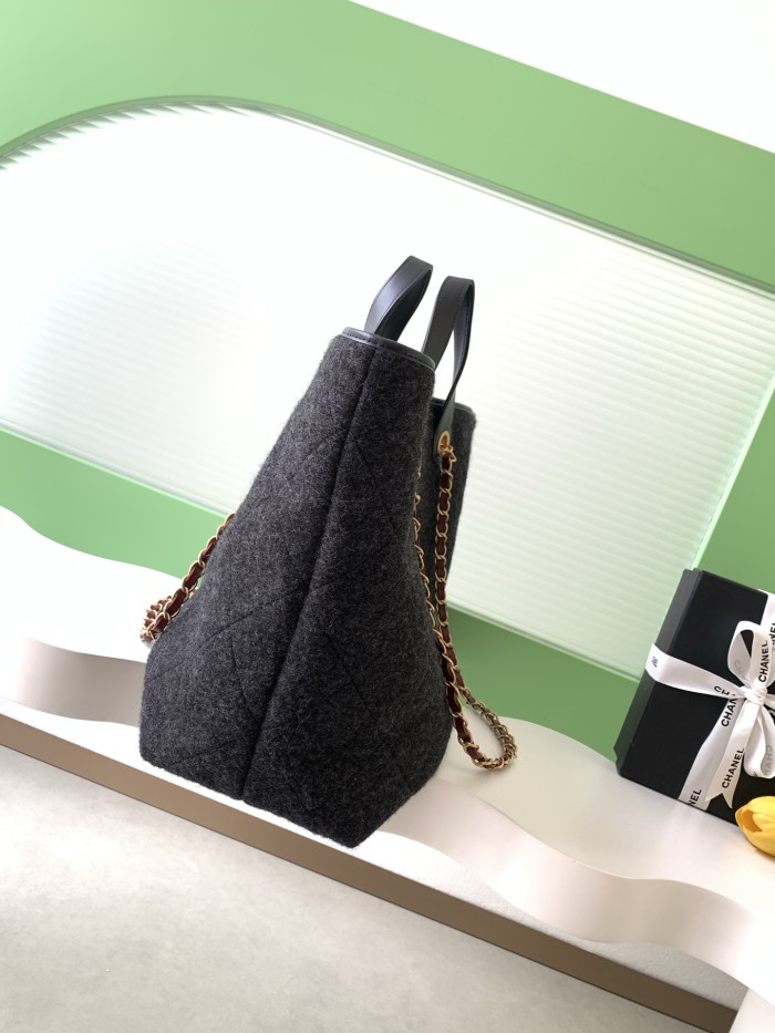 25K Shopping Tote Large Felt Tweed “32x60x17cm” -087 =AS5853