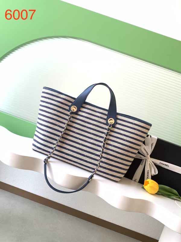 26C Shopping Tote Small Striped Raffia “25x46x13cm” -087 =AS6007