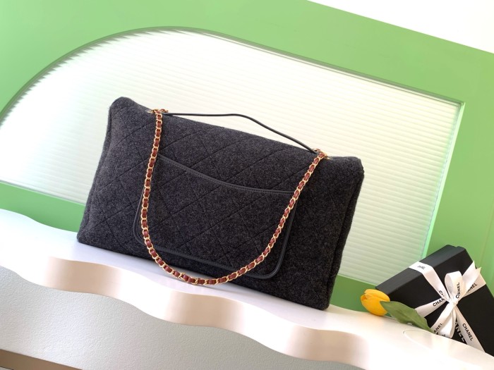 25K Classic Flack Large Felt Tweed “33x56x7cm” -087 =AS5852