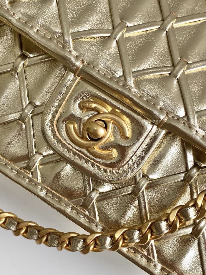 25C Classic Flap Mini Metallic Woven “15x25x8cm” -008 =AS4795