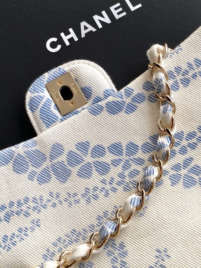25M Classic Flap Mini Denim Floral “15x24x6.5cm” -007 =AS5454