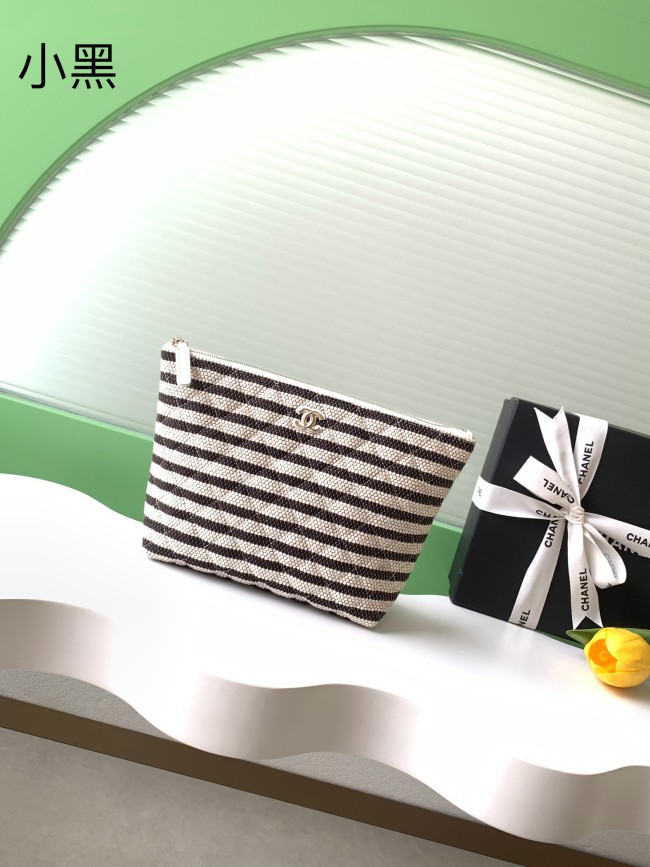 26C Clutch Medium Striped Raffia “15.6x26x9cm” -005 =AS4989