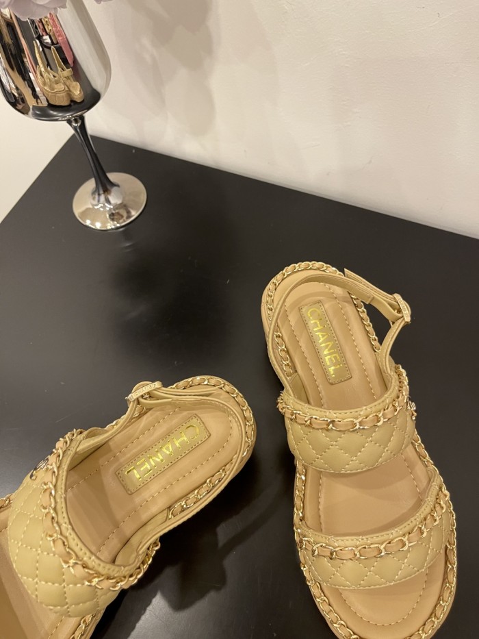 Quilted Lambskin Sandals(Female)36-41=