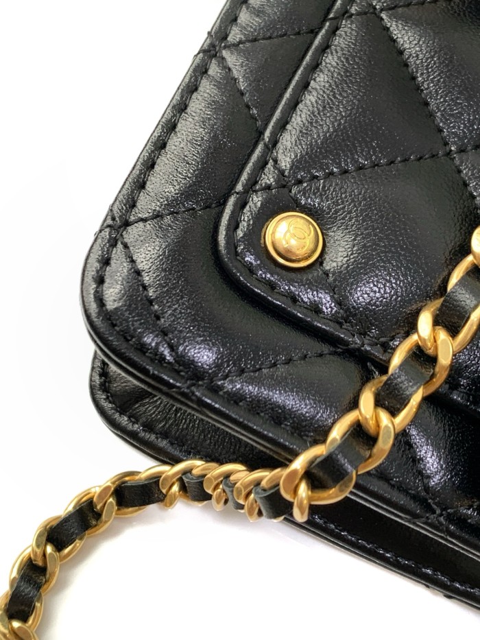 25B Classic Flap with Top Handle Small Lambskin “12.3x19x5cm” -057 =AP4674