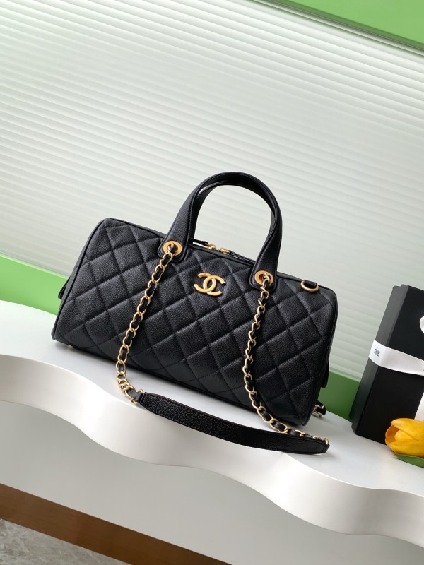 25A Bowling Bag Large Patent Leather “17x31x13cm” -028 =AS5579