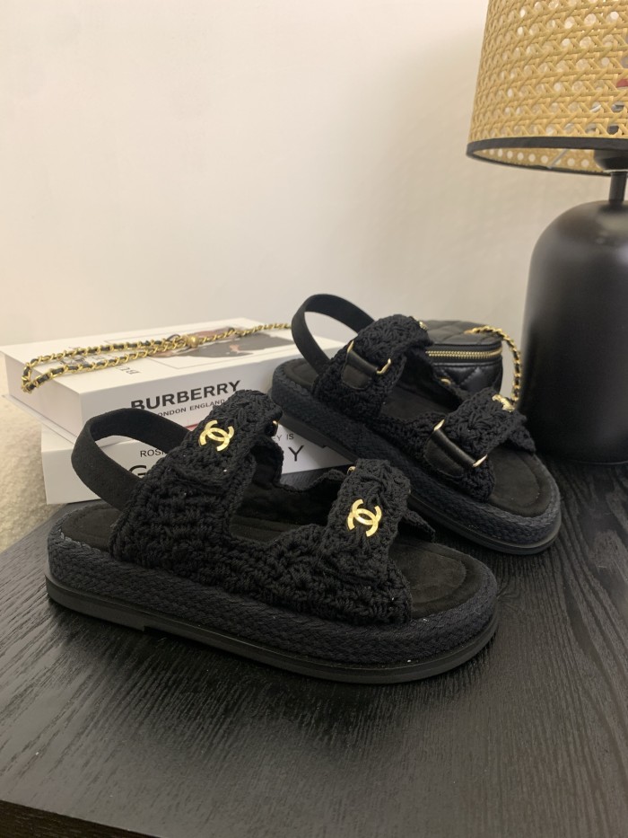 CC Logo Velcro Strap Sandals(Female)36-41=