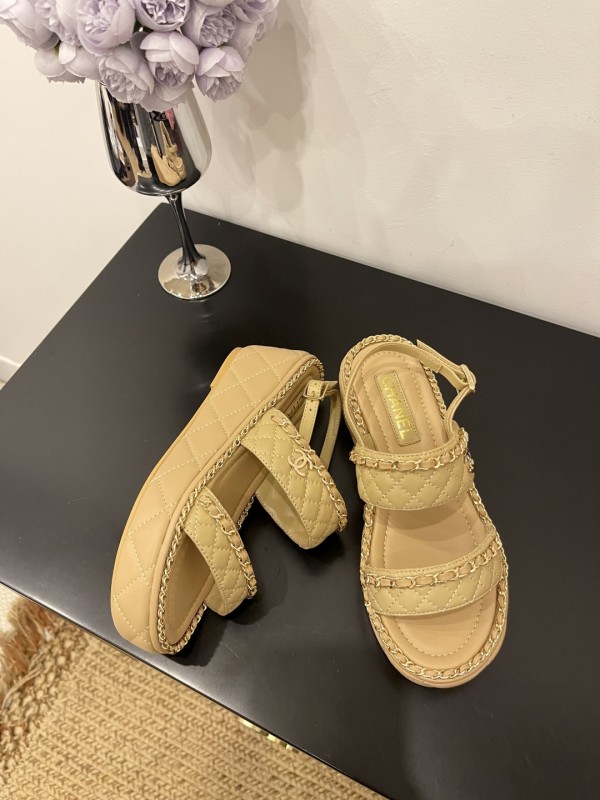 Quilted Lambskin Sandals(Female)36-41=