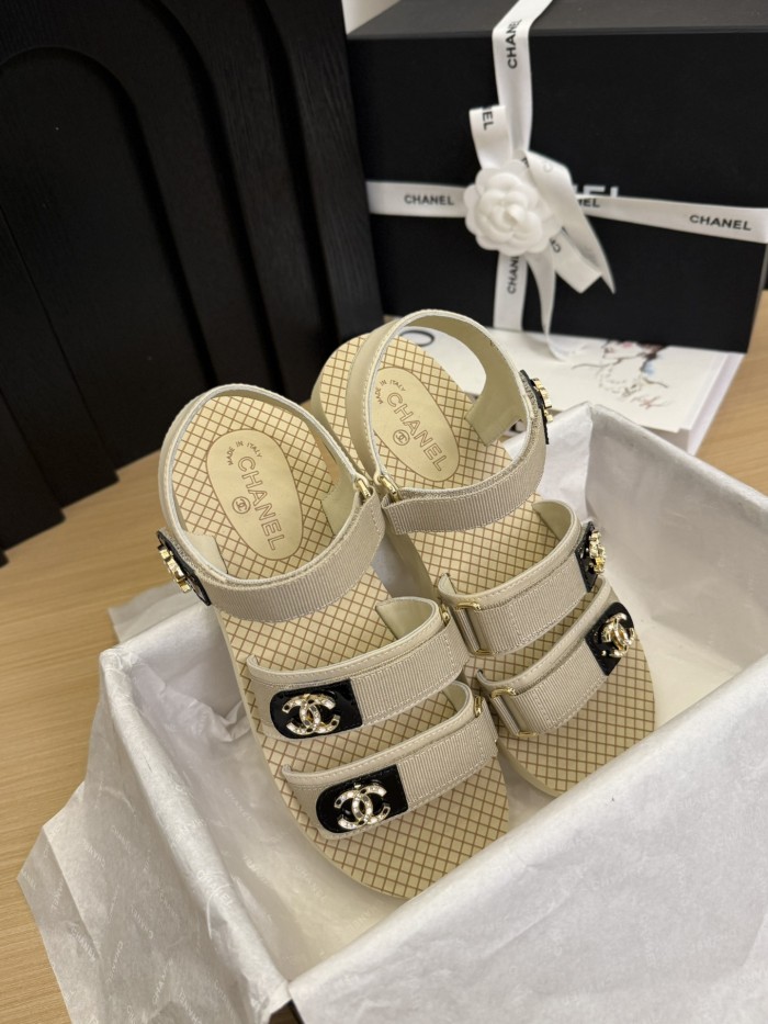 CC Logo Velcro Strap Sandals(Female)36-41=