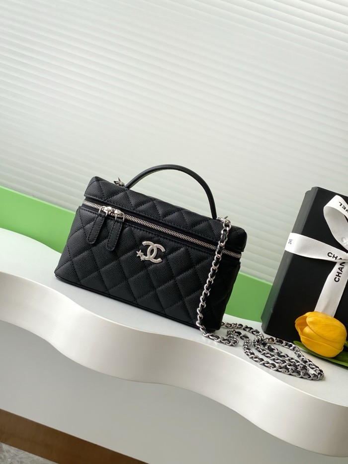 25B Vanity Case Small Caviar “17x19.5x5cm” -085 =AP4854