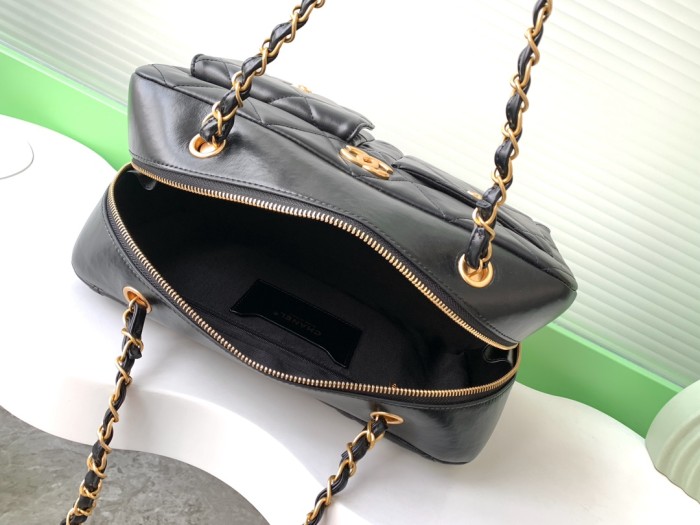 24K Bowling Shopping Bag Calfskin “21x33x15cm” -0001 =AS4933