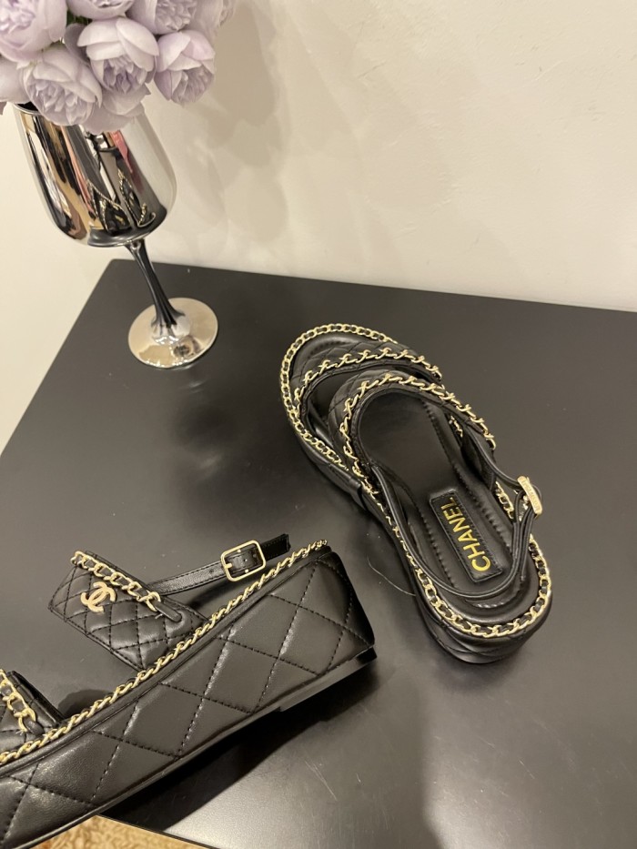 Quilted Lambskin Sandals(Female)36-41=
