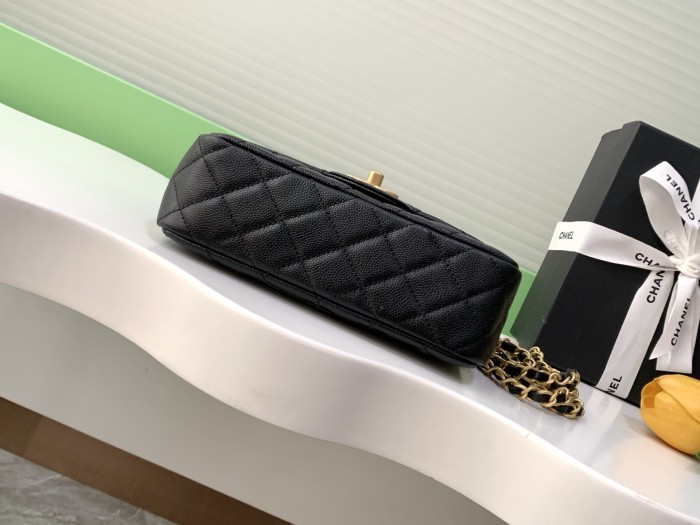 25B Classic Flap with Top Handle Small Caviar “12x19.5x6.5cm” -057 =AS5701