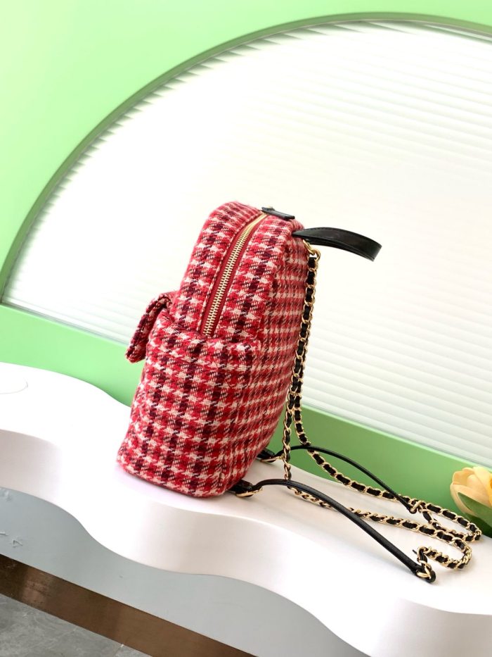 24N Backpack Houndstooth Wool “26x28x11cm” -038 =AS5053