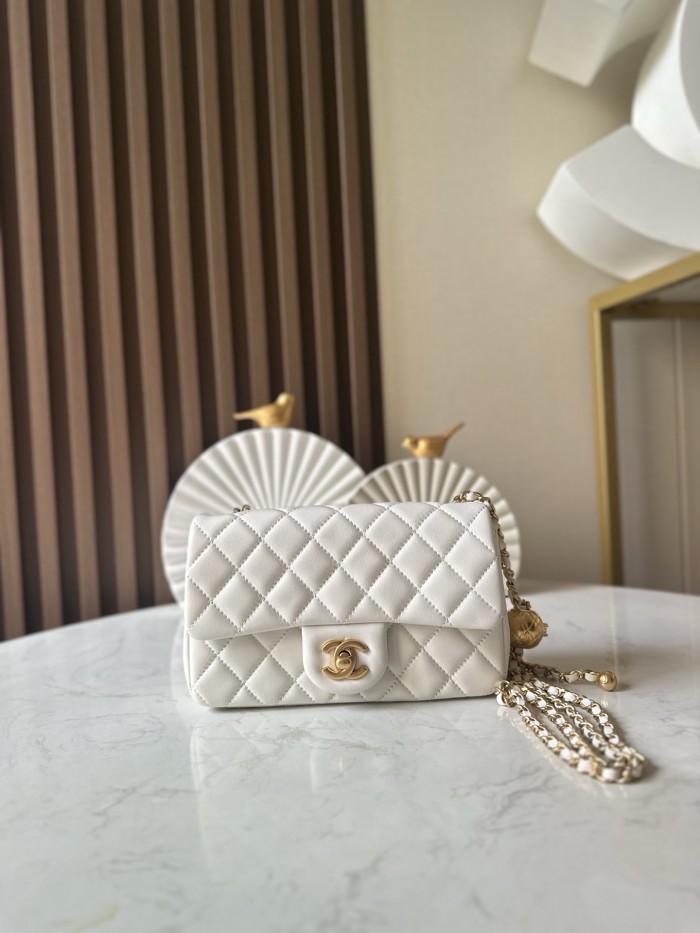 25 Edition CF Mini Flap Gold Ball “20x12x7cm” -086 =1787