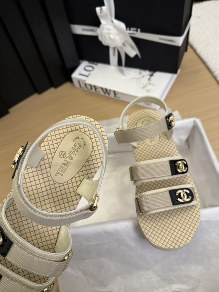 CC Logo Velcro Strap Sandals(Female)36-41=