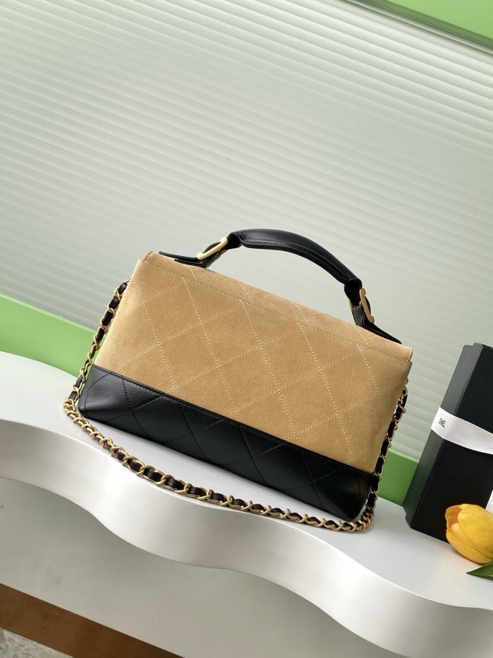 25A Flap Bag Medium Suede Lambskin “18x29x8cm” -008 =AS5637