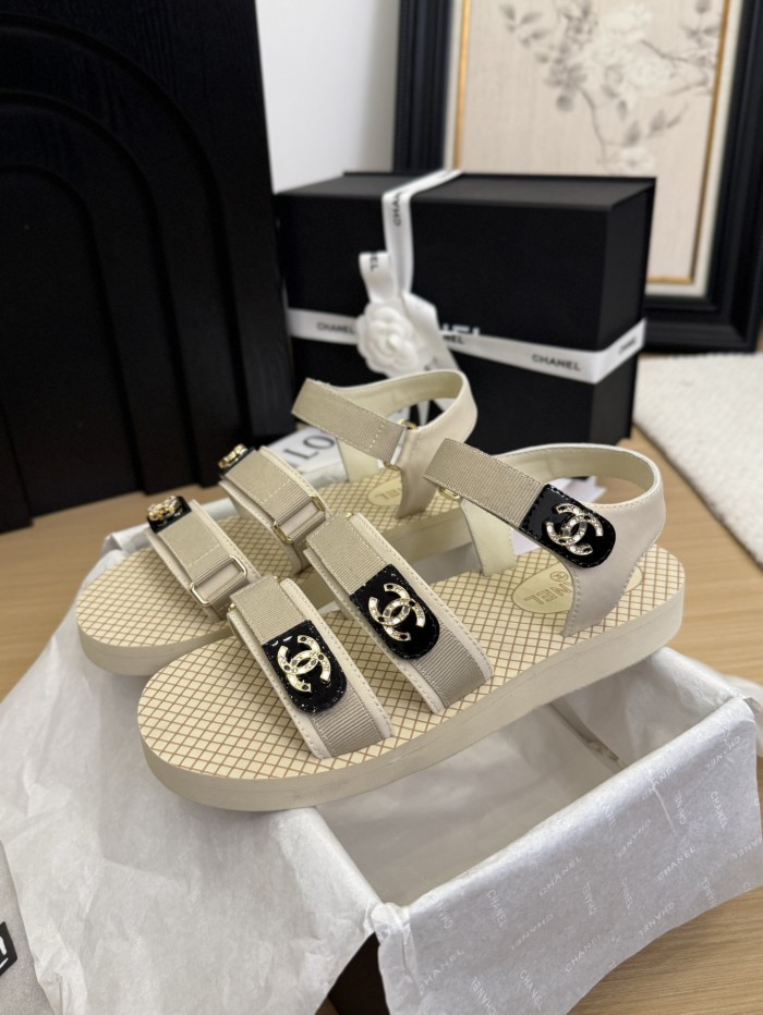 CC Logo Velcro Strap Sandals(Female)36-41=