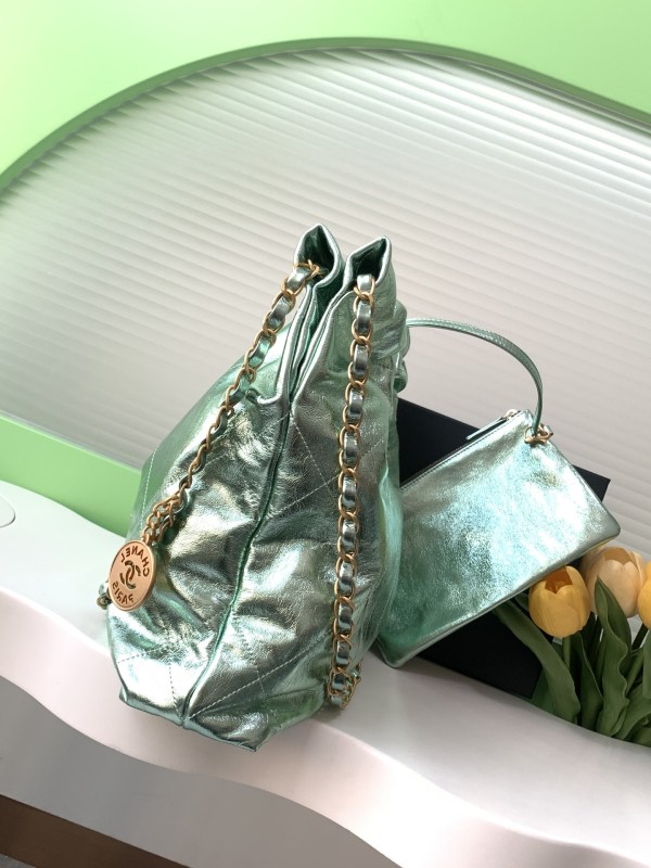 25C 22 Bag Medium Metallic Mint “35x37x7cm” -008 =AS3260