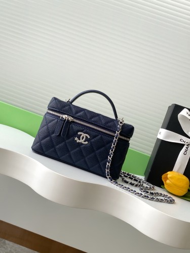 25B Vanity Case Small Caviar “17x19.5x5cm” -085 =AP4854