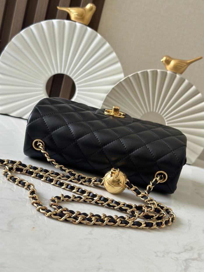 25 Edition CF Mini Flap Gold Ball “20x12x7cm” -086 =1787
