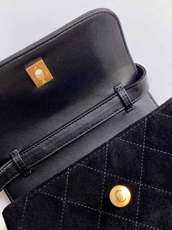 25A Phone Bag Small Suede Lambskin “15x18.5x5.5cm” -007 =AP4679