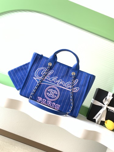 23P Shopping Tote Bag Canvas Calfskin “35x25x15cm” -007 =AS3351