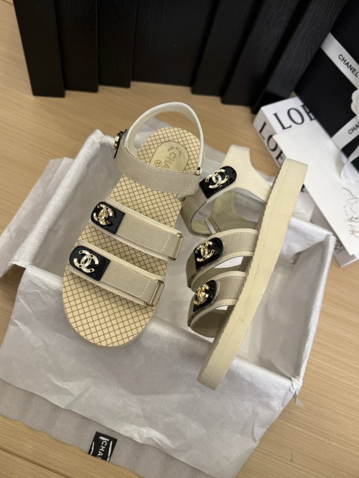 CC Logo Velcro Strap Sandals(Female)36-41=