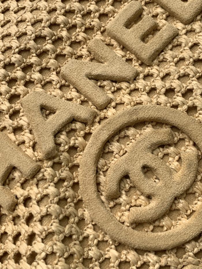 25 New Beach Tote Raffia Suede “34x24x13cm” -009 =AS3257