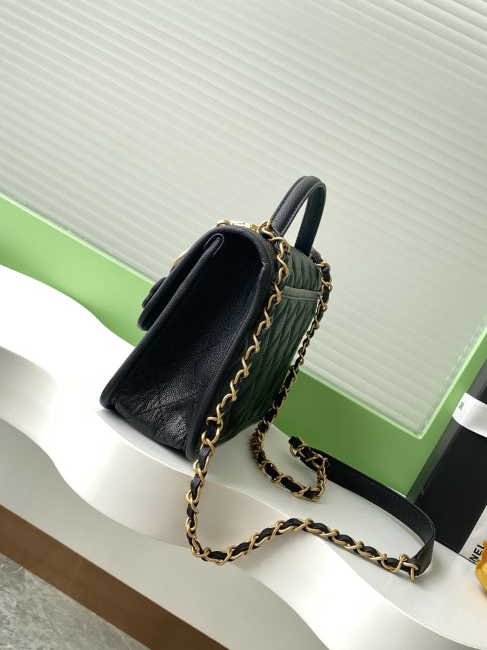 25B Clover Flap Bag Medium Caviar “16.5x25x8.5cm” -038 =AS3653