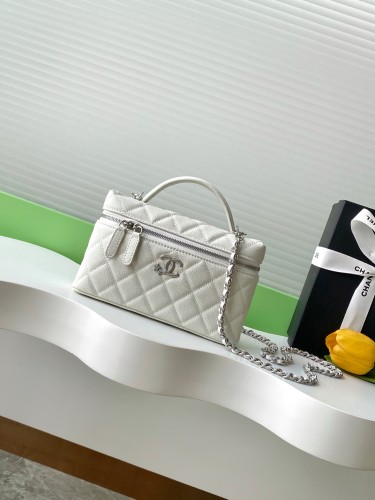 25B Vanity Case Small Caviar “17x19.5x5cm” -085 =AP4854