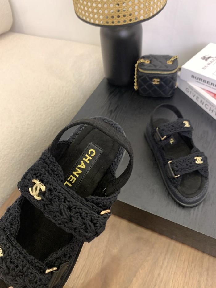 CC Logo Velcro Strap Sandals(Female)36-41=