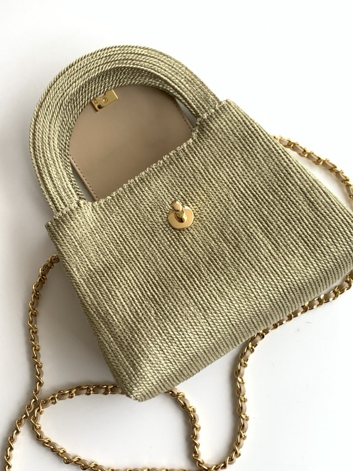 25C Kelly Mini Metallic Raffia “13x19x7cm” -057 =AS4416