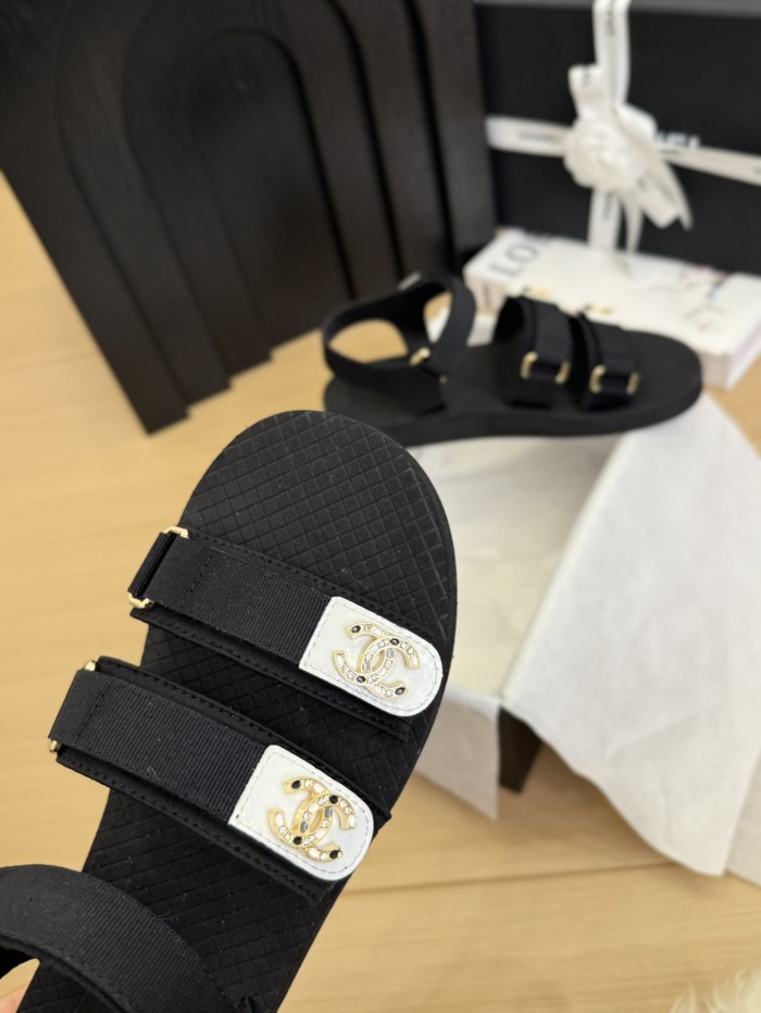 CC Logo Velcro Strap Sandals(Female)36-41=