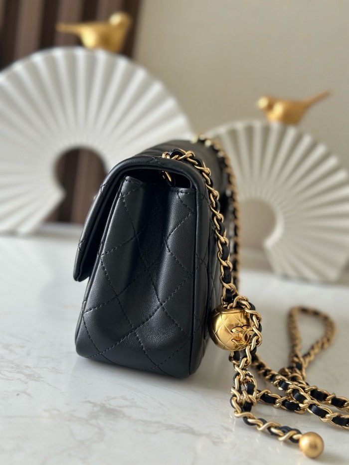 25 Edition CF Square Mini Flap Gold Ball “18x15x7cm” -056 =1786