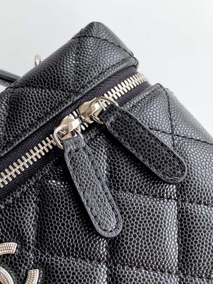 25B Vanity Case Small Caviar “17x19.5x5cm” -085 =AP4854