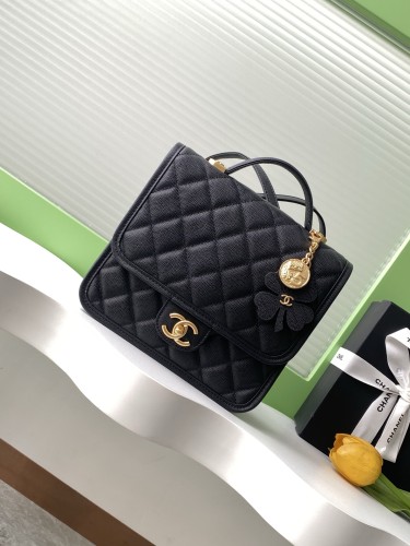 25B Clover Backpack Small Caviar “19.5x22x7cm” -008 =AS5715