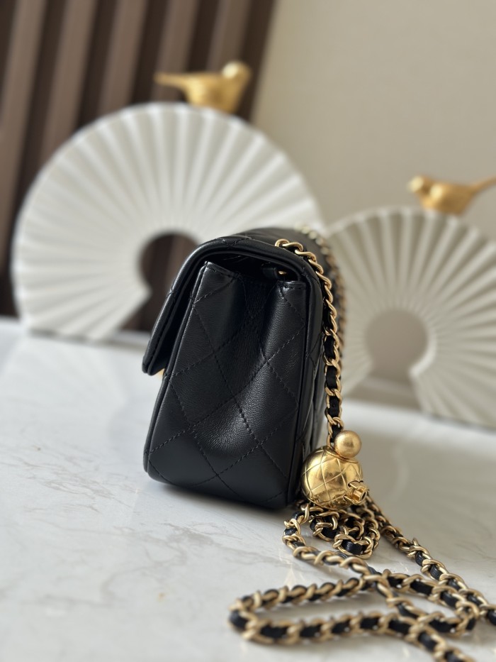 25 Edition CF Mini Flap Gold Ball “20x12x7cm” -086 =1787