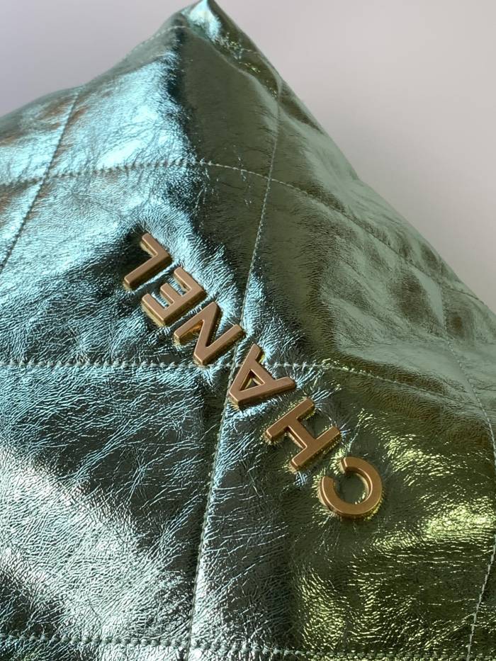 25C 22 Bag Medium Metallic Mint “35x37x7cm” -008 =AS3260