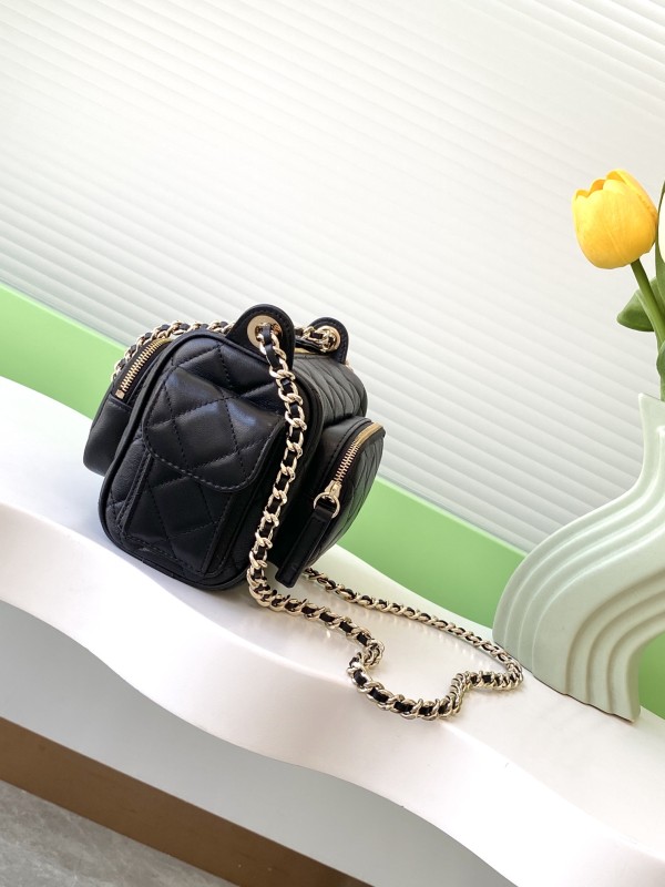 24K Bowling Bag Mini Lambskin “14x23x9cm” -057 =AS5220
