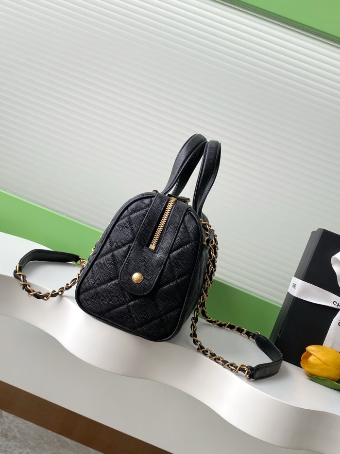 25A Bowling Bag Large Patent Leather “17x31x13cm” -028 =AS5579
