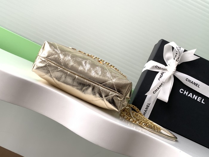 25C 22 Bag Mini Metallic Gold “19x20x6cm” -056 =AS3980